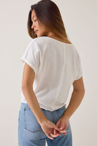 Demi Slub Roll Sleeve Tee Detail 5 - Altar'd State