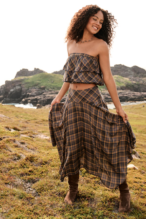 Camden Plaid Tube Top - Altar'd State - 