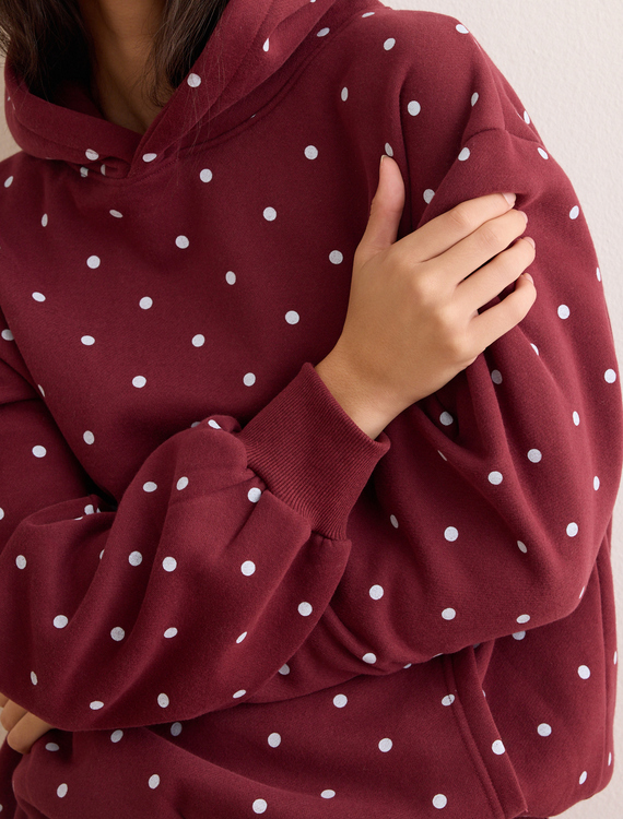 Classic Dot Cozy Hoodie Detail 4 - Altar'd State