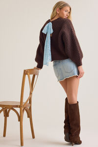 Jo Lace Tie Sweater - Altar'd State