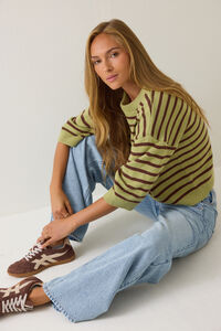 Tammy Striped Dolman Sweater Detail 5 - Altar'd State