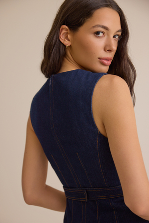 Jenny Denim Mini Dress - Altar'd State - 