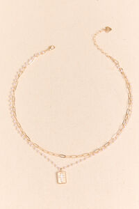 God Is In Control Layered Pearl Cross Necklace Detail 4 - Altar'd State