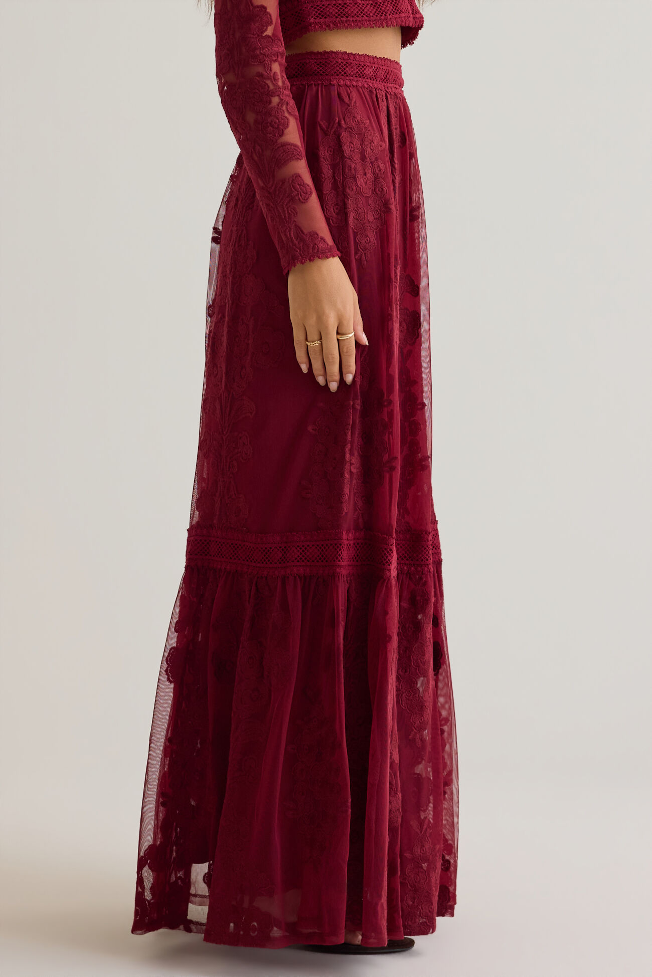 Arissa Embroidered Maxi Skirt