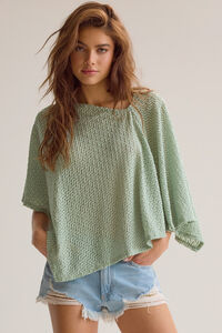 Larken Knit Poncho Detail 2 - Altar'd State