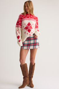 Holly Plaid Mini Skort - Altar'd State