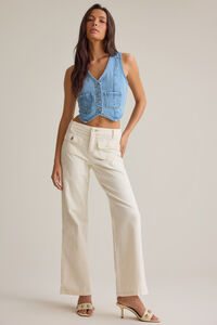 Harlee Denim Vest Detail 3 - Altar'd State