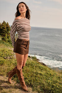 Vivienne Suede Mini Skirt Detail 3 - Altar'd State