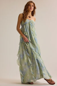 Harvey Ruffle Maxi Dress Detail 6 - Altar'd State