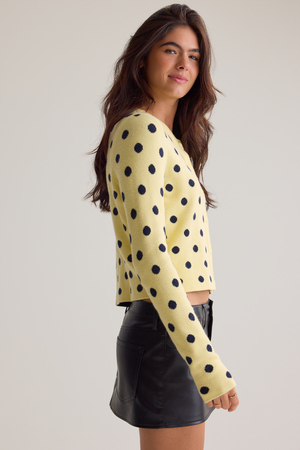 Linnea Dot Crew Cardigan - Altar'd State
