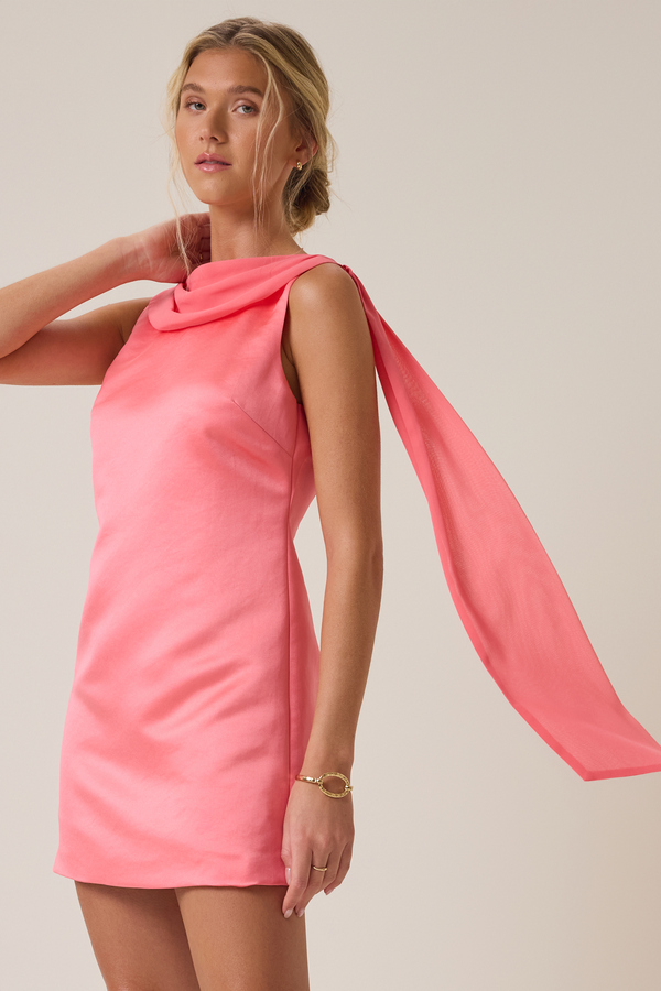 Alma Satin Mini Dress Detail 3 - Altar'd State