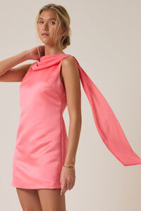 Alma Satin Mini Dress Detail 3 - Altar'd State