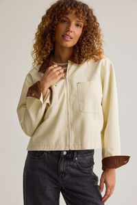 Jayden Cropped Trucker Jacket Detail 2 - Altar'd State