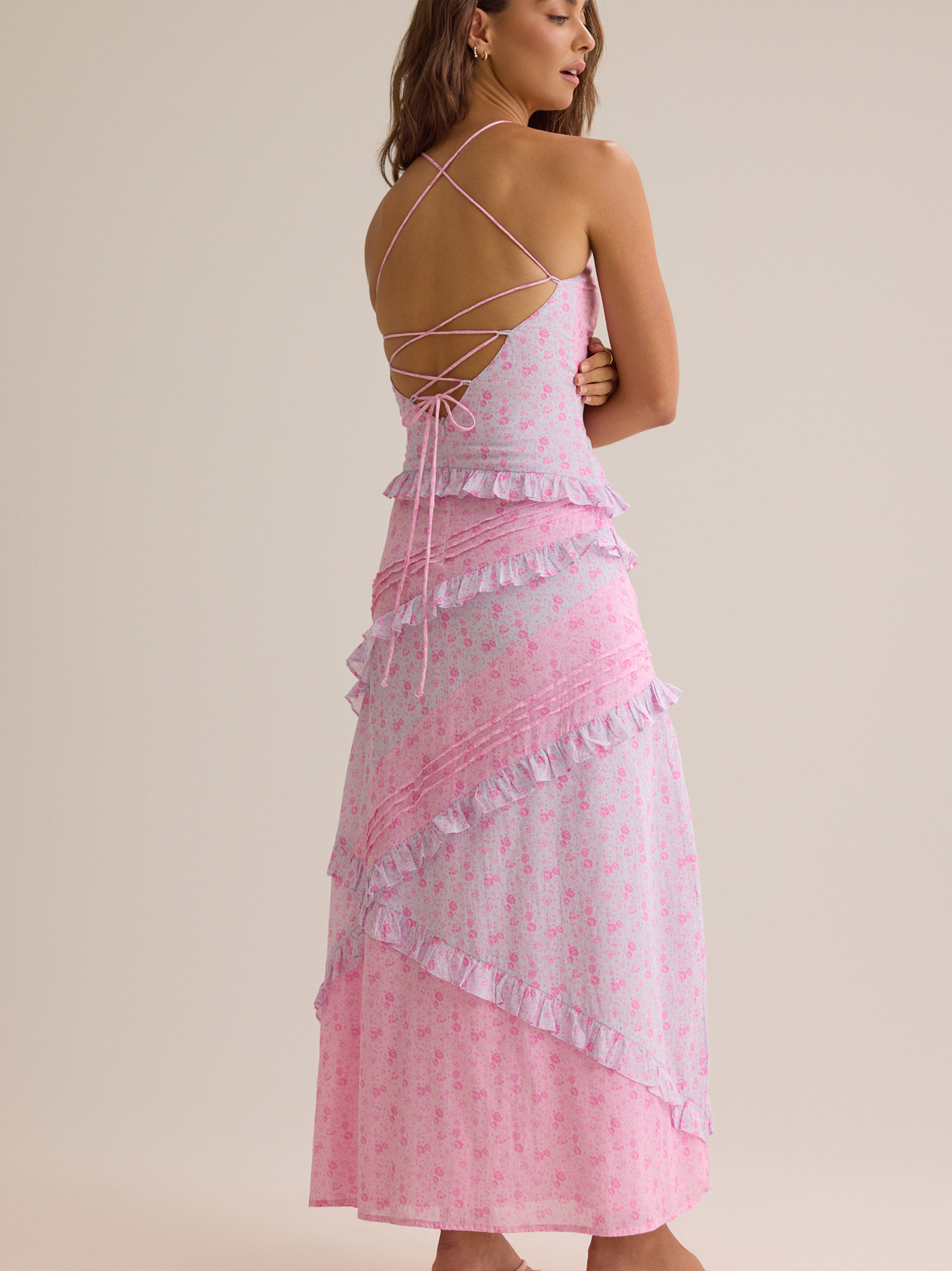 Elliana Maxi Dress in Pink & Purple | Altar'd State