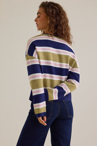 Toni Multi Stripe Button Cardigan Detail 5 - Altar'd State