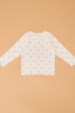 Bailey Bow Long Sleeve Top - Altar'd State - 