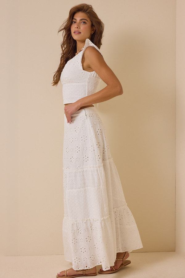 Nalia Eyelet Flutter Sleeve Top Detail 6 - Altar'd State