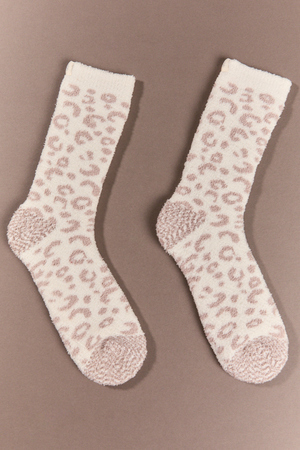 Leopard Print Fuzzy Socks - Altar'd State