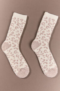 Leopard Print Fuzzy Socks - Altar'd State