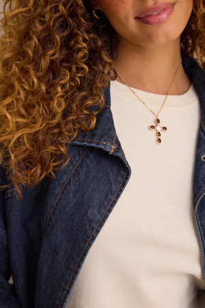 Coin Pearl Cross Necklace - Altar'd State