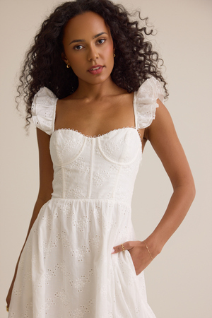 Maribel Eyelet Maxi Dress - Altar'd State - 