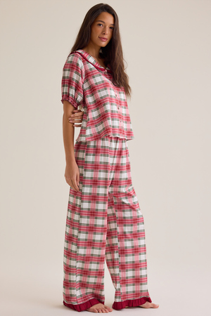 Plaid Wishes Mama Lounge Set - Altar'd State