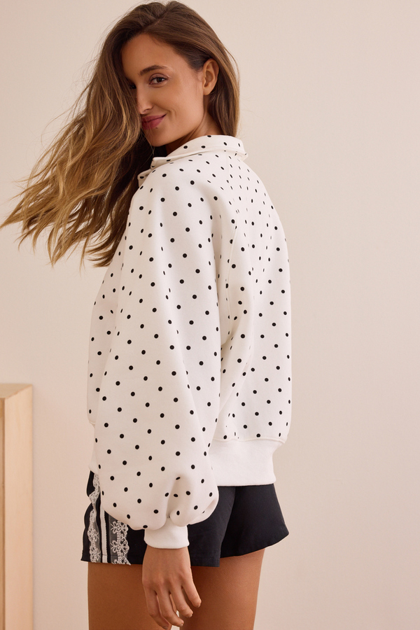 Fast Track Polka Dot Pullover Detail 5 - Altar'd State