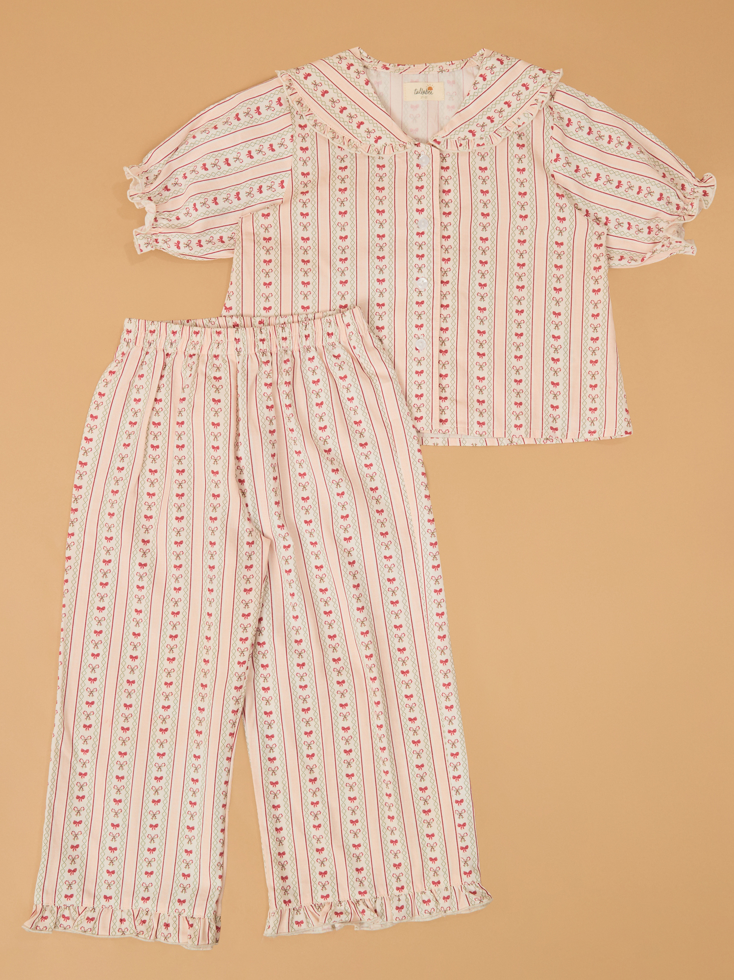 Candy Cane Cuteness Pajama Set in Pink & Red | AS Kids
