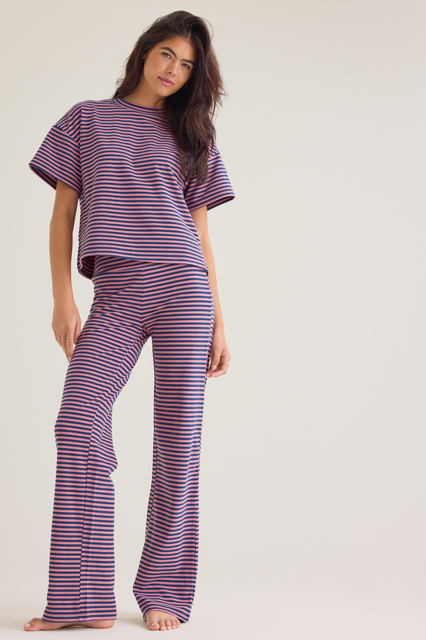 Alaya Stripe Lounge Top Detail 2 - Altar'd State
