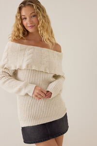Kerrington Off-The-Shoulder Sweater Detail 4 - Altar'd State