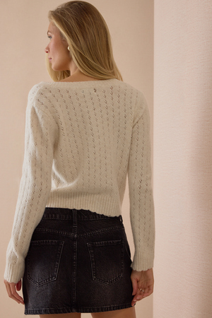 Olivia Pointelle Cardigan - Altar'd State - 