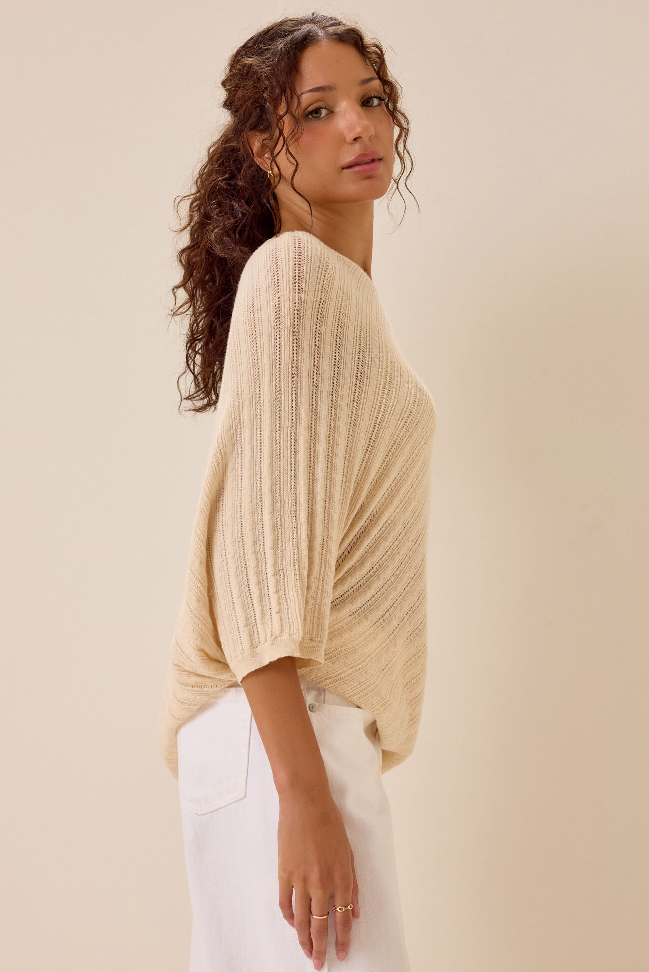 Jensen Textured Sweater Poncho
