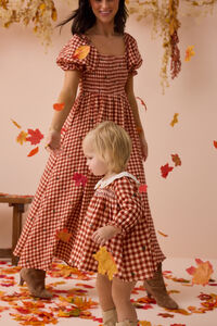 Clementine Gingham Mama Dress Detail 3 - Altar'd State