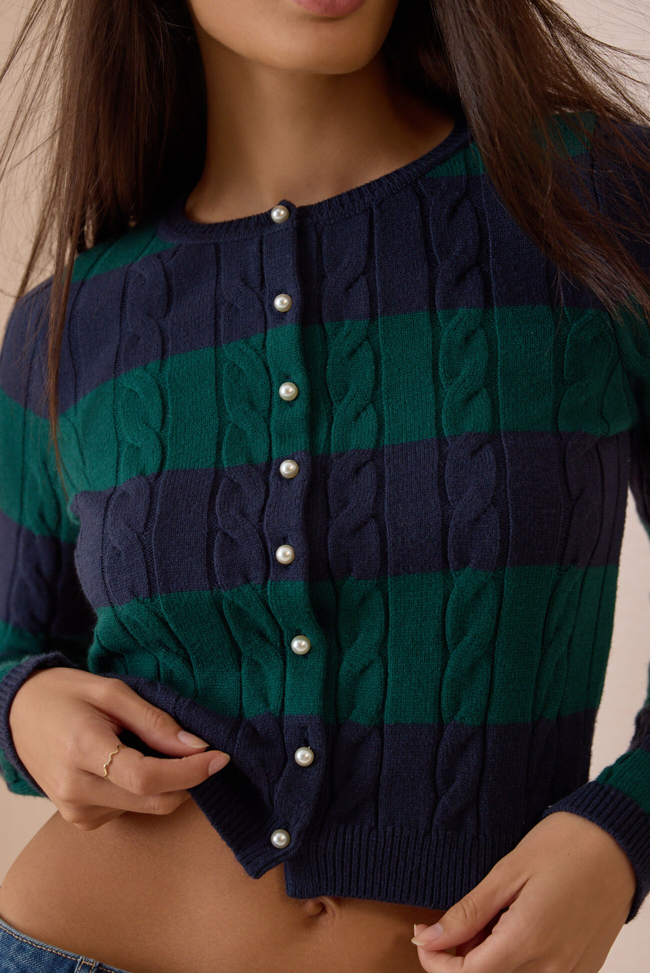 Norah Pearl Cable Knit Sweater