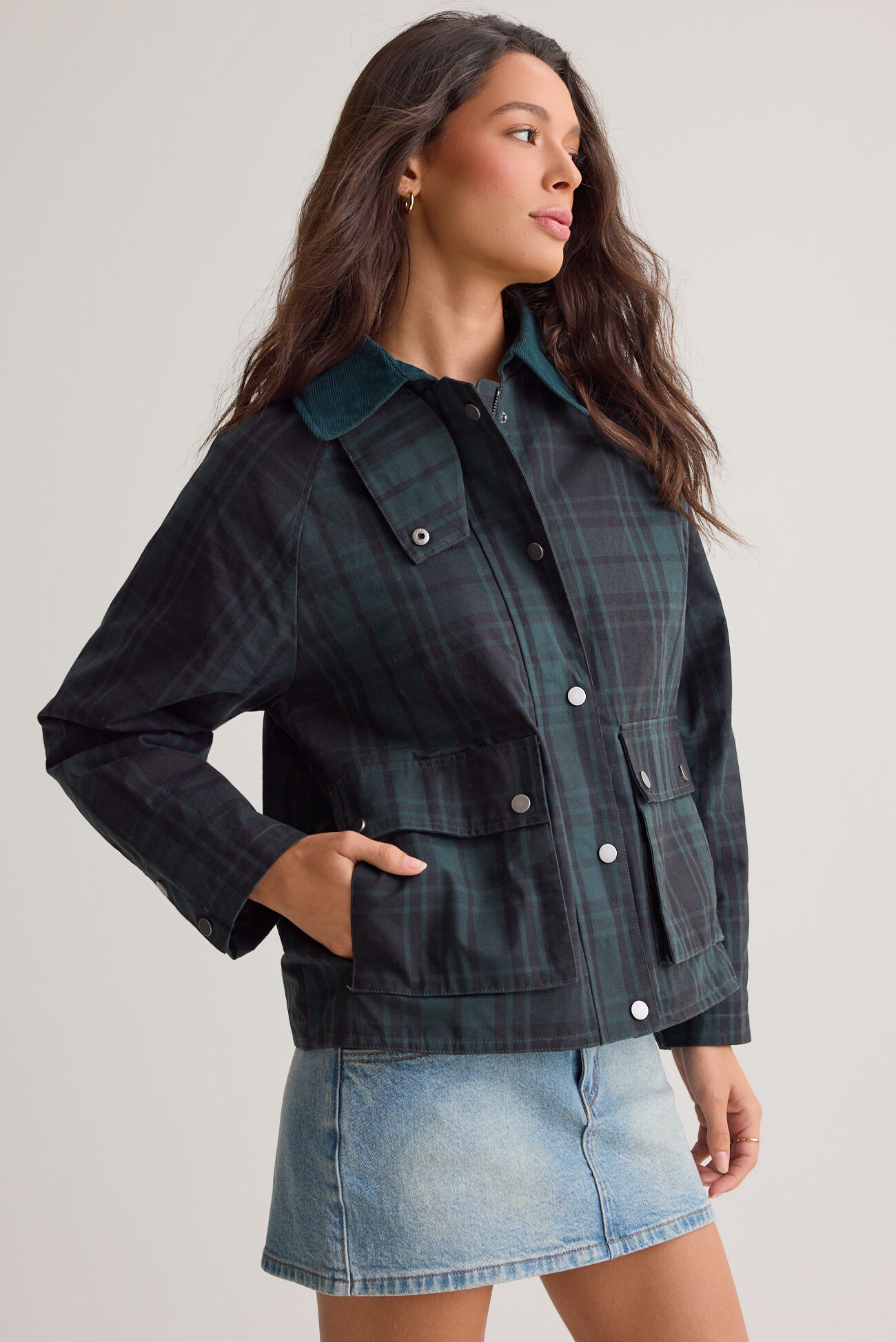 Elizabeth Plaid Barn Jacket