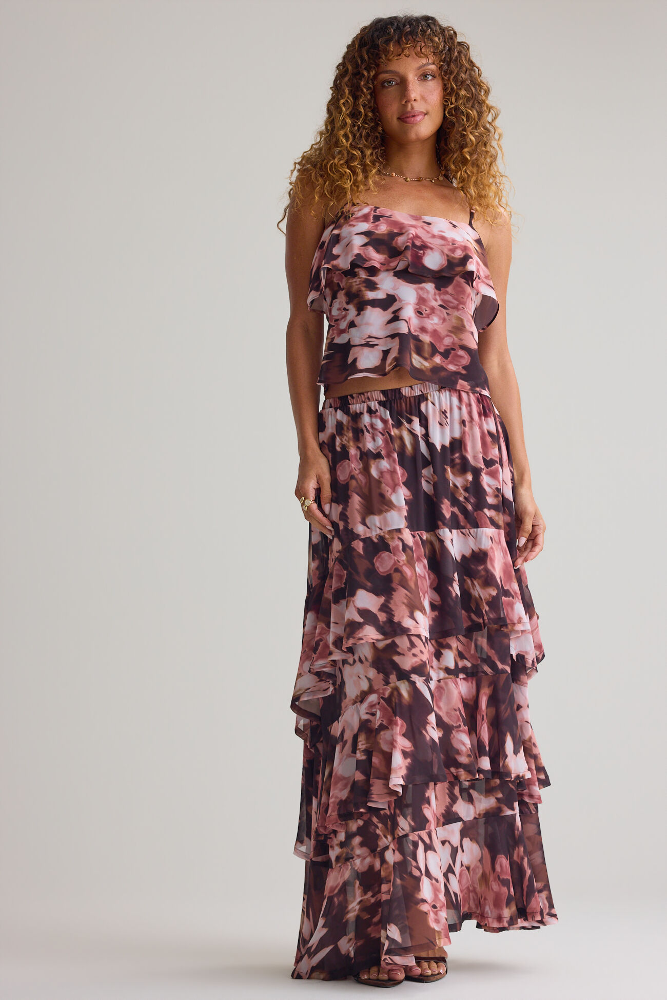 Jenna Floral Ruffle Tank