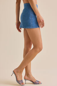 Rylee Denim Mini Skort Detail 4 - Altar'd State