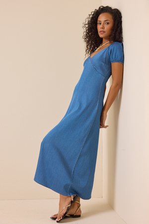 Hattie Denim Maxi Dress - Altar'd State