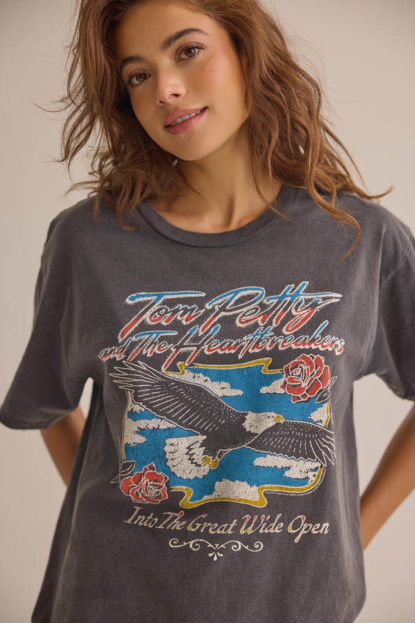 Tom Petty Eagle Oversized Tee Detail 2 - Altar'd State
