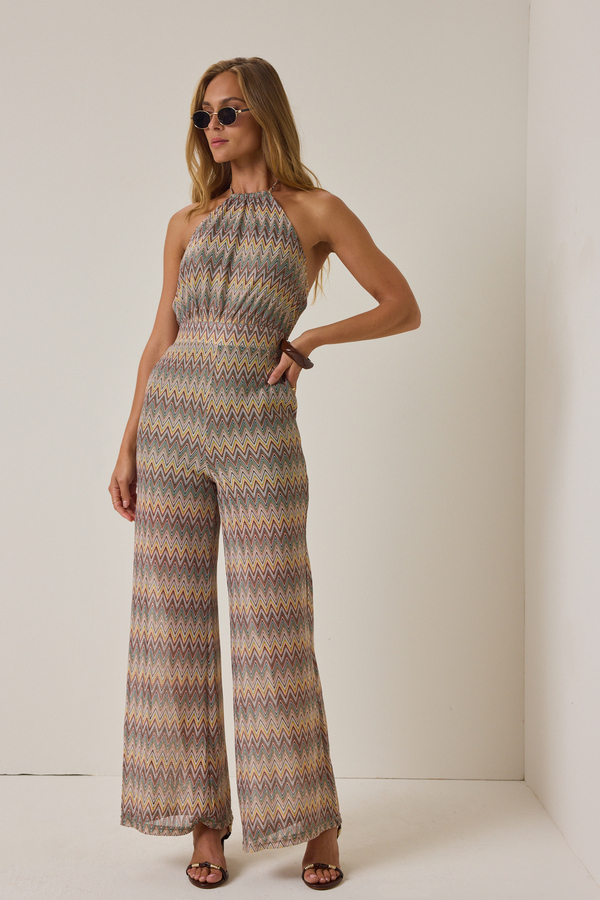Arianna Chevron Jumpsuit - Altar'd State