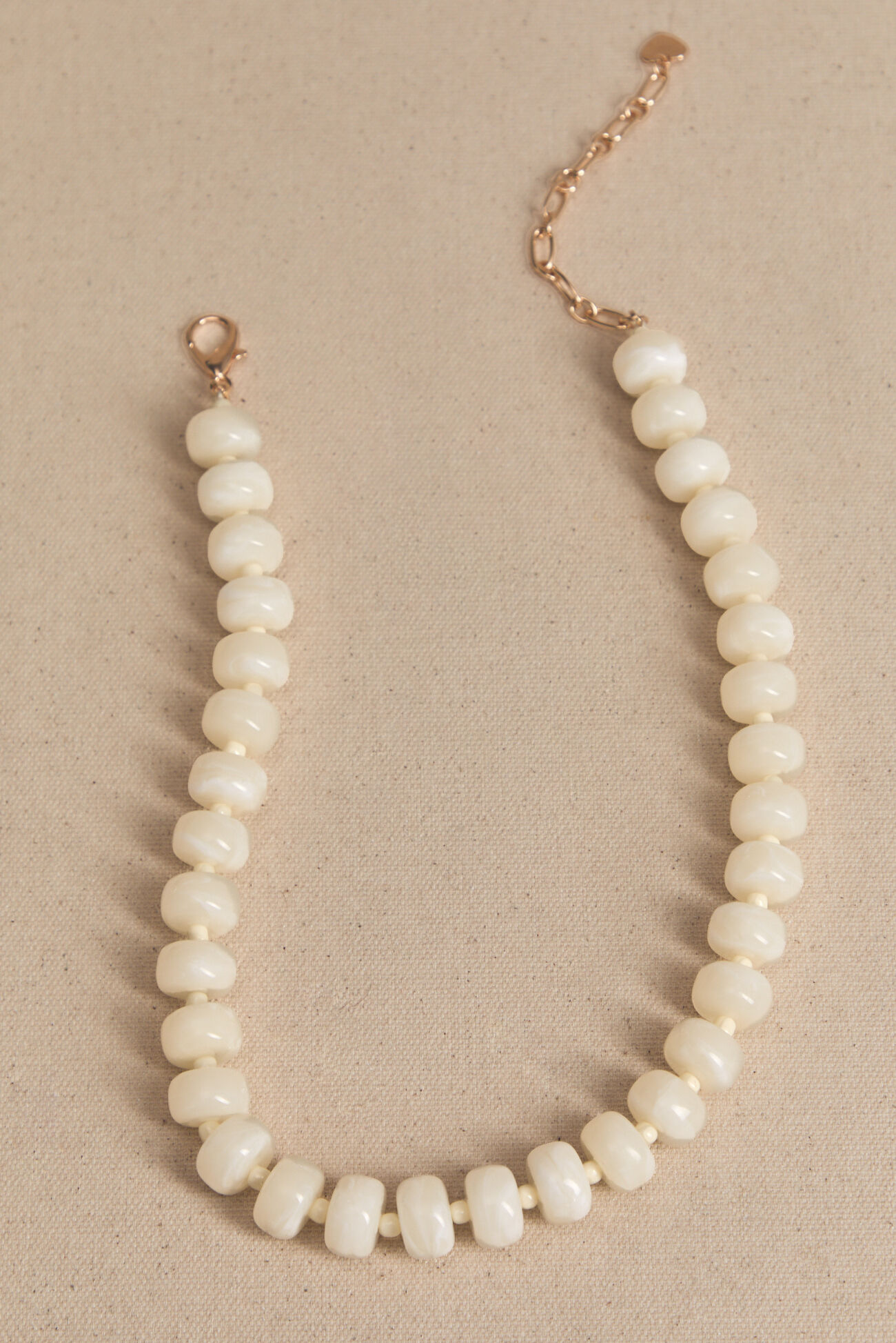 Freya White Beaded Necklace