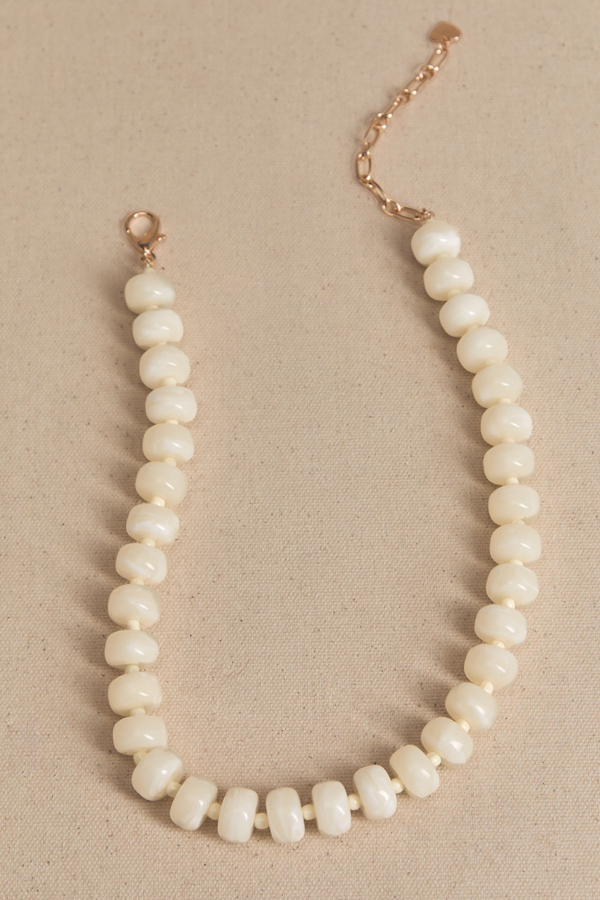 Freya White Beaded Necklace - Altar'd State