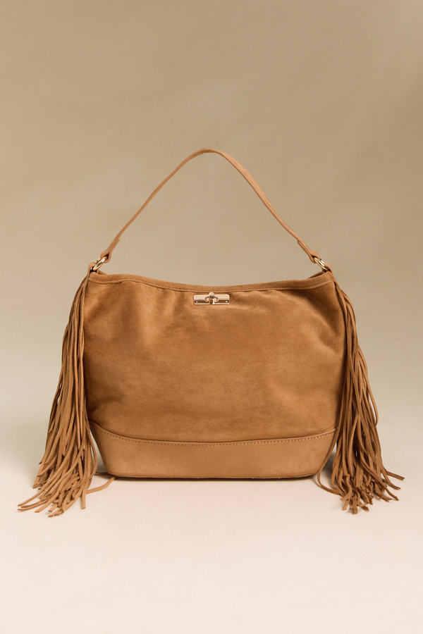 Bronwyn Suede Fringe Bag Detail 3 - Altar'd State