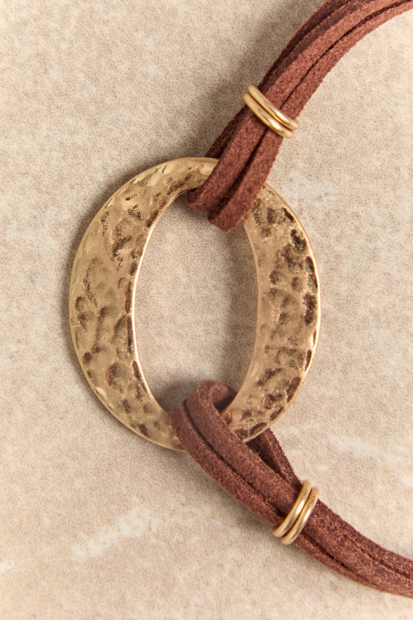 Calla Suede Clasps Bracelet Detail 2 - Altar'd State