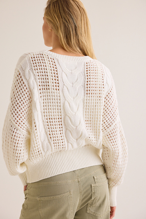 Prim Cable Knit Tunic Sweater - Altar'd State - 