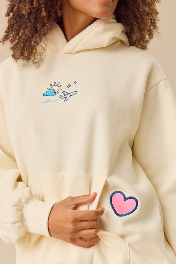 The World is Better Hoodie in Ivory | Altar'd State