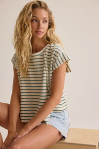 Cressida Stripe Rib Raglan Top - Altar'd State