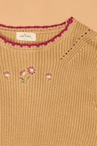 Florence Floral Embroidered Sweater Detail 2 - Altar'd State