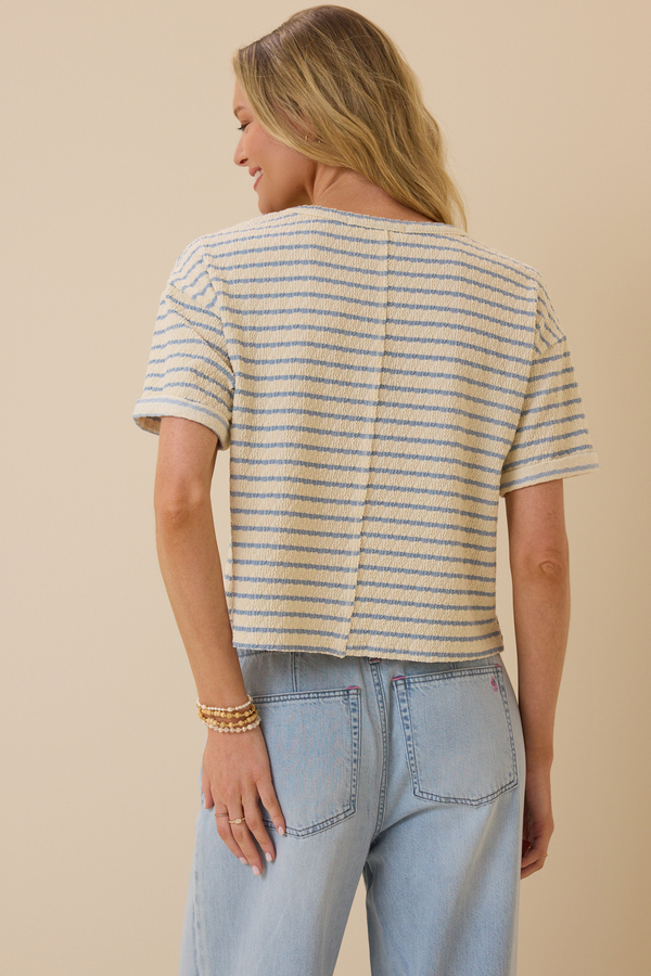 Scarlett V-Neck Striped Top Detail 6 - Altar'd State