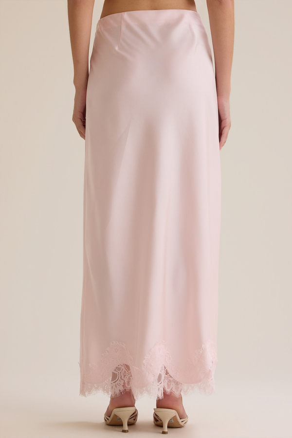 Lilou Lace Satin Midi Skirt Detail 6 - Altar'd State